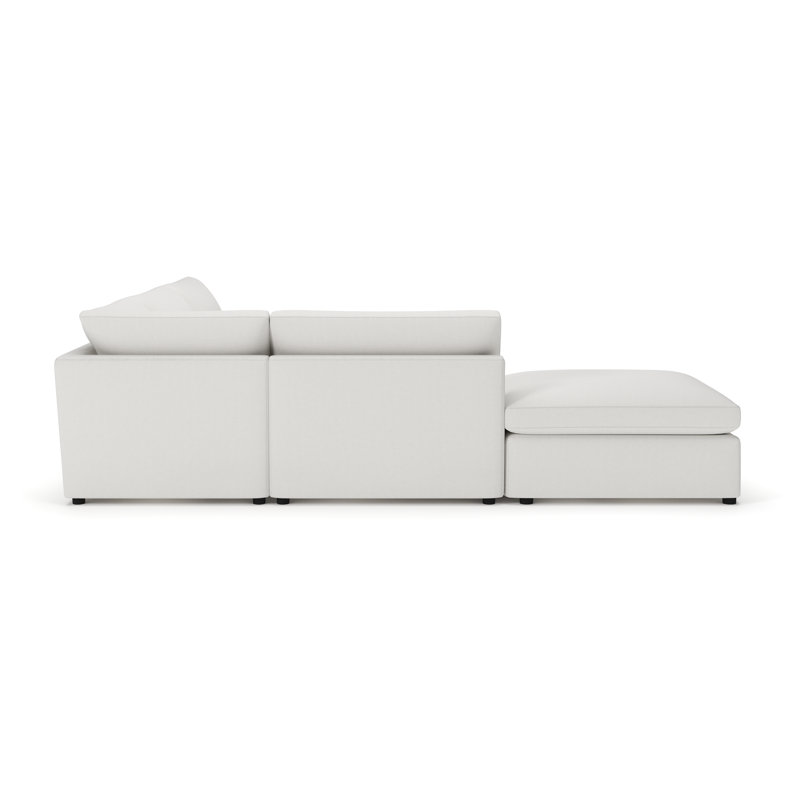 Essex 5-Piece Upholstered Modular Sectional, Left Hand Facing, John Sepia Performance Linen Blend