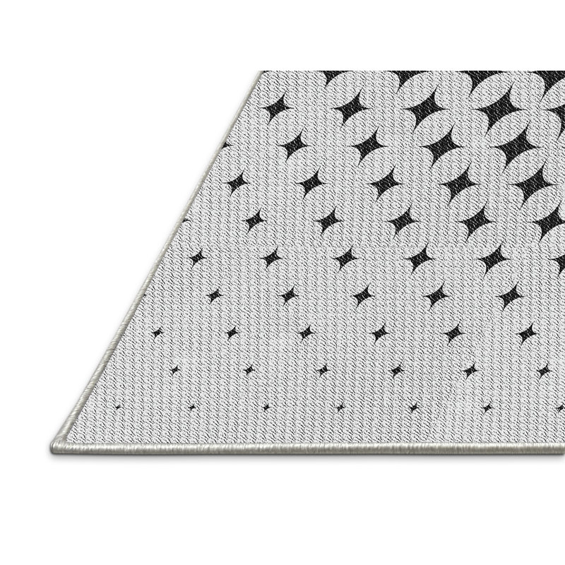 Tapis géométrique gris, Rectangle 5 pi x 7 pi