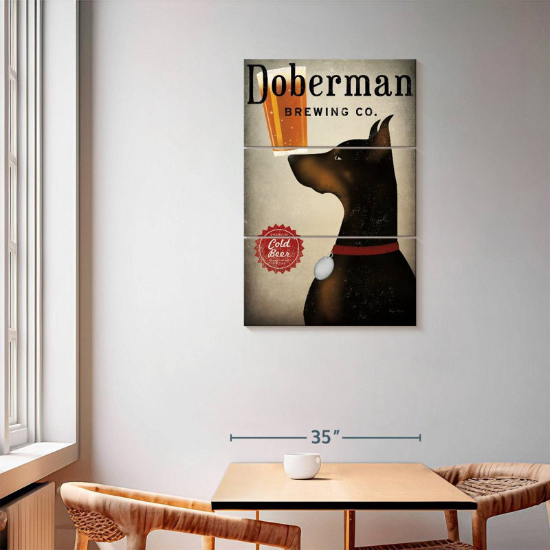 Brampt Doberman Brewing Company, H 57 po x l 36 po
