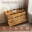 Commode d'appoint 6 tiroirs en noyer de style moderne du milieu du siècle, 47 po, pour chambre à coucher-1664615219