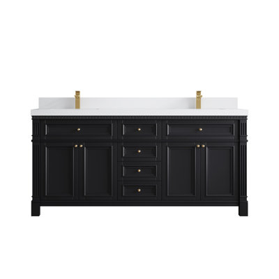 Halsey X P 22 po De salle de bain Quartz blanc