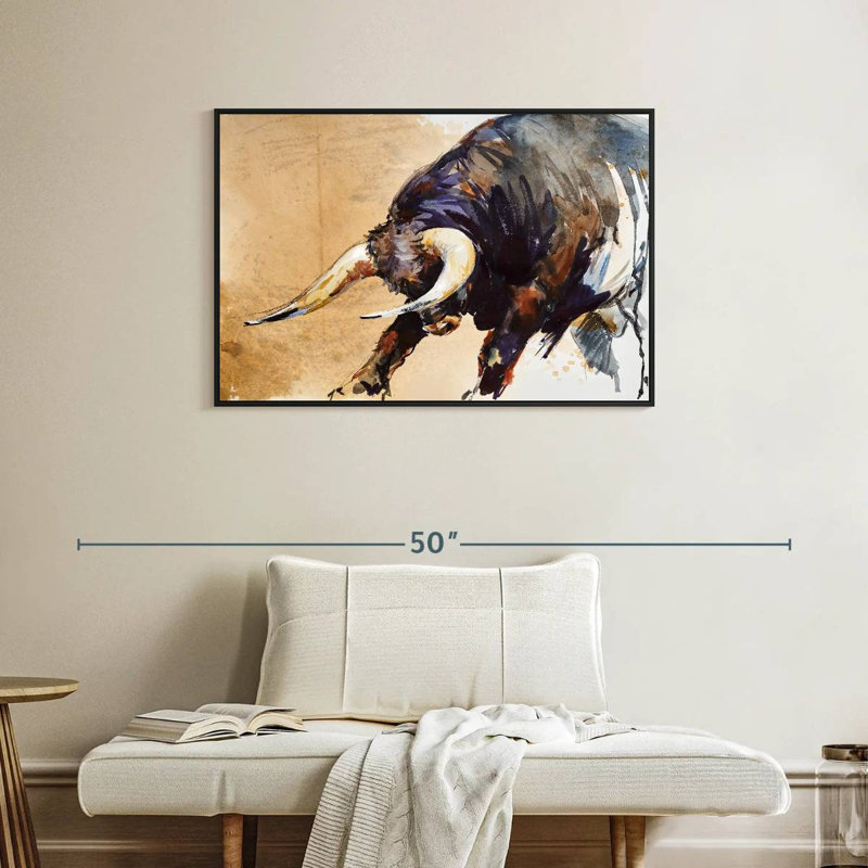 Raging Bull, 25" H x 37" W