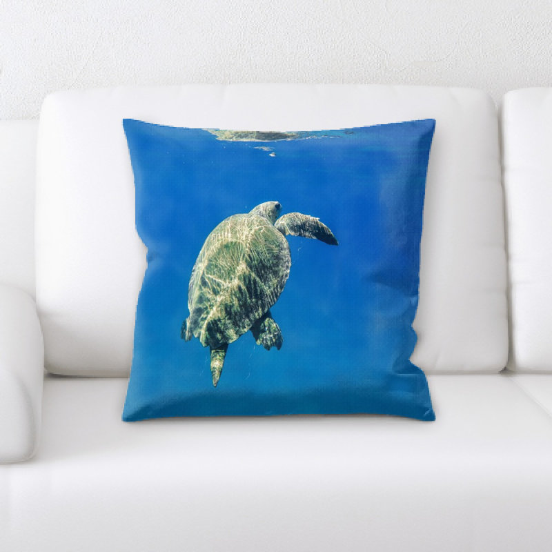 Layton Turtle Square Pillow Cover & Insert