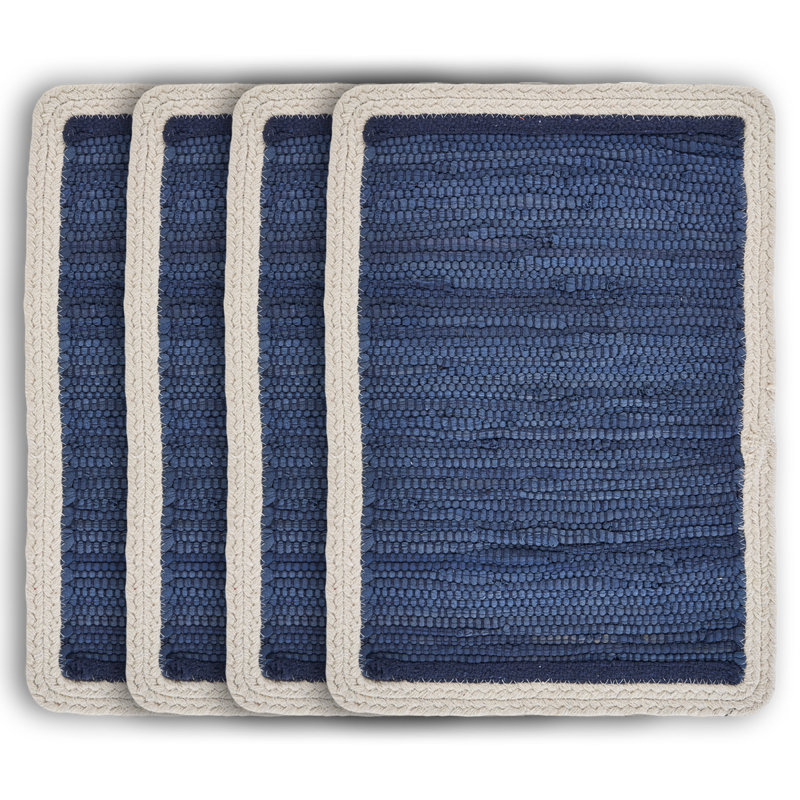 Nancy Bordered 19" Placemat, Navy