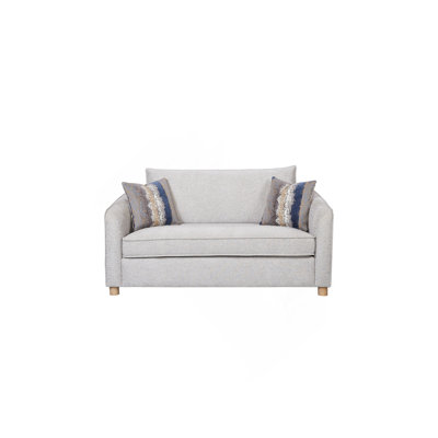 Causeuse en tissu sable - 2 coussins en duvet