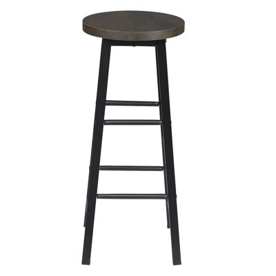 Upholstered Counter Stool with Metal Frame