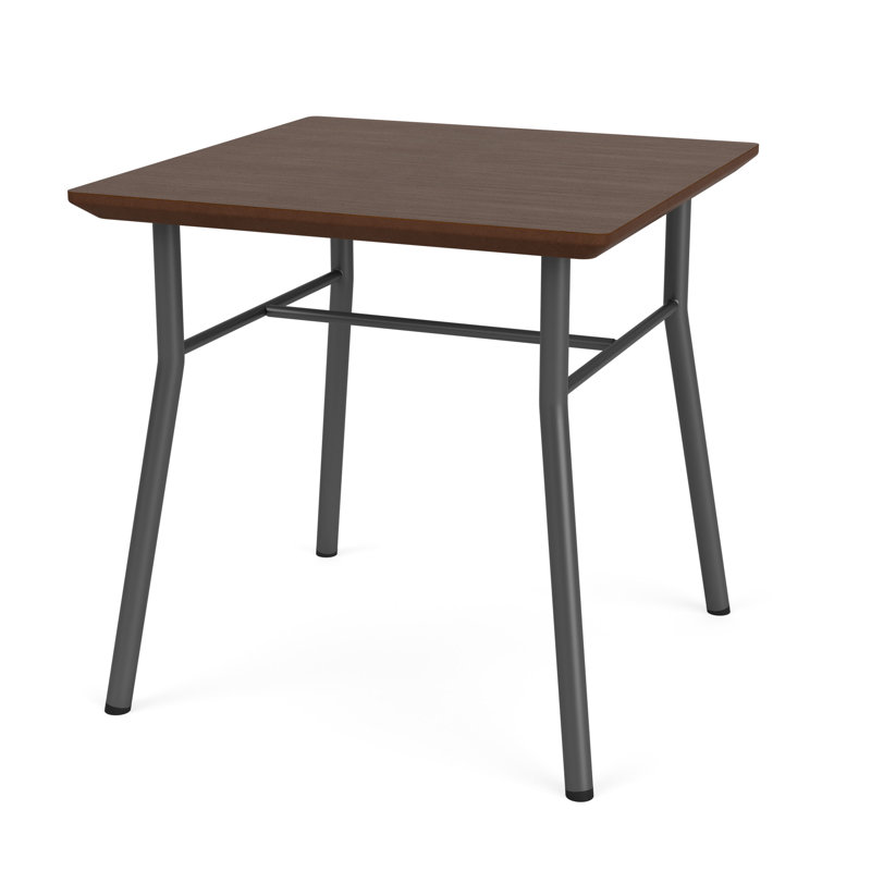 Table de bout carrée Chat Chat, Gris anthracite, Noyer Riftwood