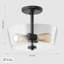 Plafonnier semi-encastré 2 lumières 12 po Komatke-348254759