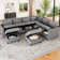 Tomario 8- Piece Upholstered U-Shaped Modular Sectional With Storage