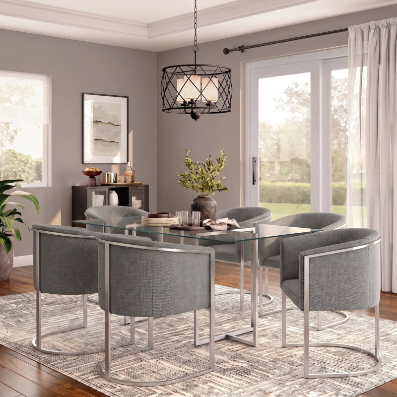 Meadville Dining Set, 30" H x 48" W x 29" D, 5 Pieces: Table, 4 Chairs