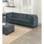 Chenille moderne gris 6 pièces - Mobilier de salon avec dossier rembourré et contreplaqué modulaire en bois