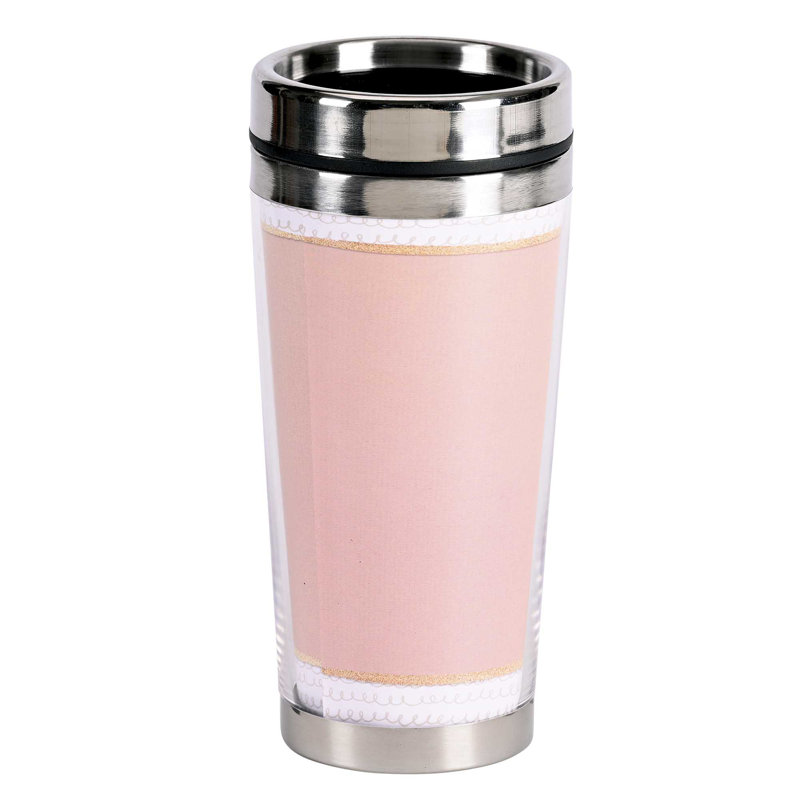 16 oz Tasse de voyage à double paroi en acier inoxydable
