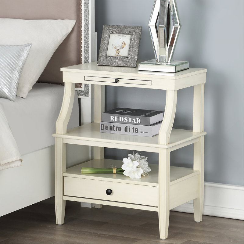 Table de chevet Newland, Blanc antique