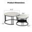 Table basse gigogne avec plateau blanc et pieds noirs