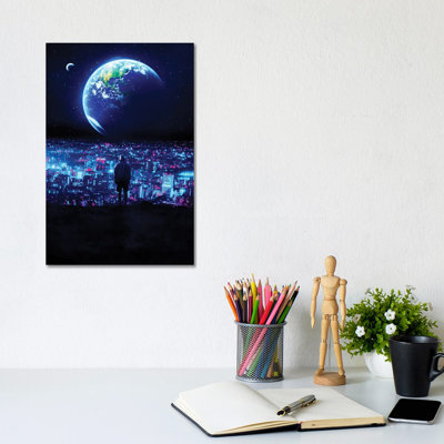 Alone 2077 by Gab Fernando - Wrapped Canvas Print