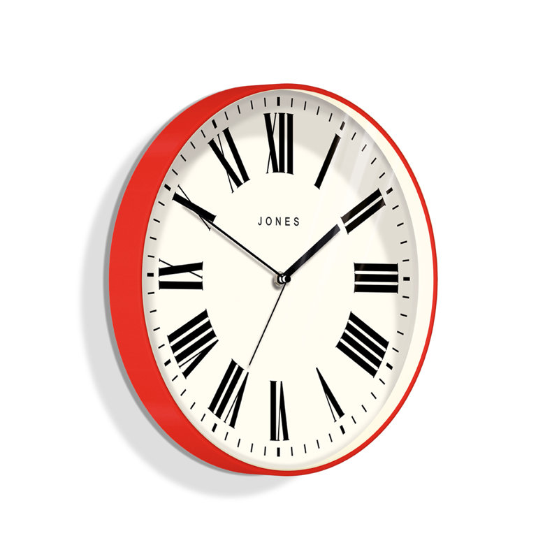 MAGAZINE (ROMAN) Acrylic Wall Clock, Red
