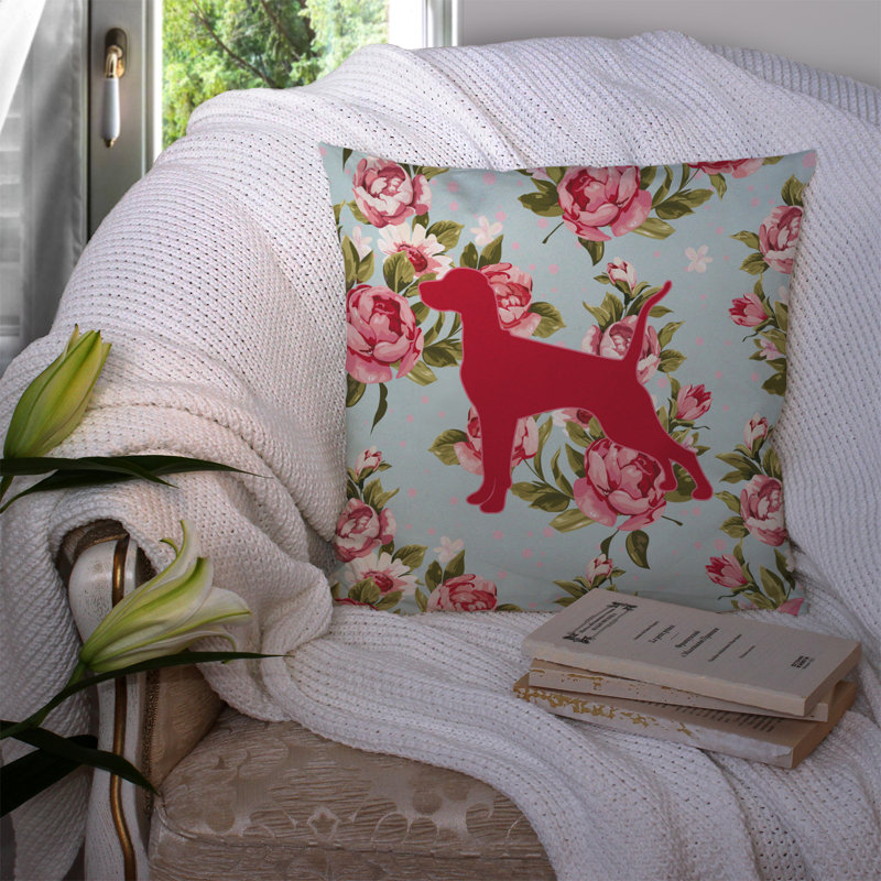 Coussin décoratif intérieur/extérieur bleu shabby élégance Pointer, H 18 po x l 18 po x P 5,5 po