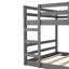 Lit superposé au-dessus gris - Fabriqué en bois massif et élégant, s'adapte aux matelas de la taille, essentiel pour la chambre à coucher en bois, améliore l'apparence, inclus-997979943