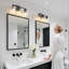 Luminaire de meuble-lavabo industriel avec abat-jour carré-1237917621