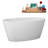 51" Streamline Soaking Freestanding Tub and Tray With Internal Drain-101686552