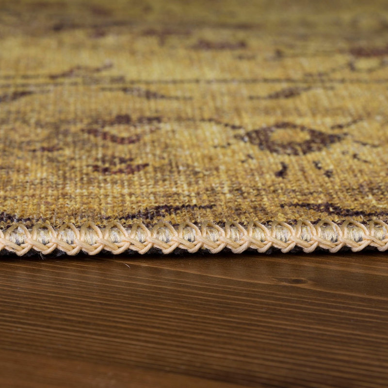 Luxurious Machine Washable Area Rug, 4.9 x 7.5 Feet, 100% Polyester, 1850 g/m², Pile Height: 0.2 inches | Eco-Friendly Recycled Poly Cotton Backing | Perfect for Living Room & Bedroom, Soft and Durable Design