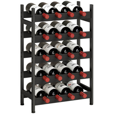 Steel Wine Bottle Rack in Black