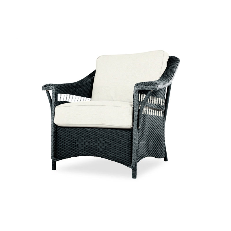 Nantucket Outdoor Lounge Chair, White, Canvas Natural Sunbrella® Canvas