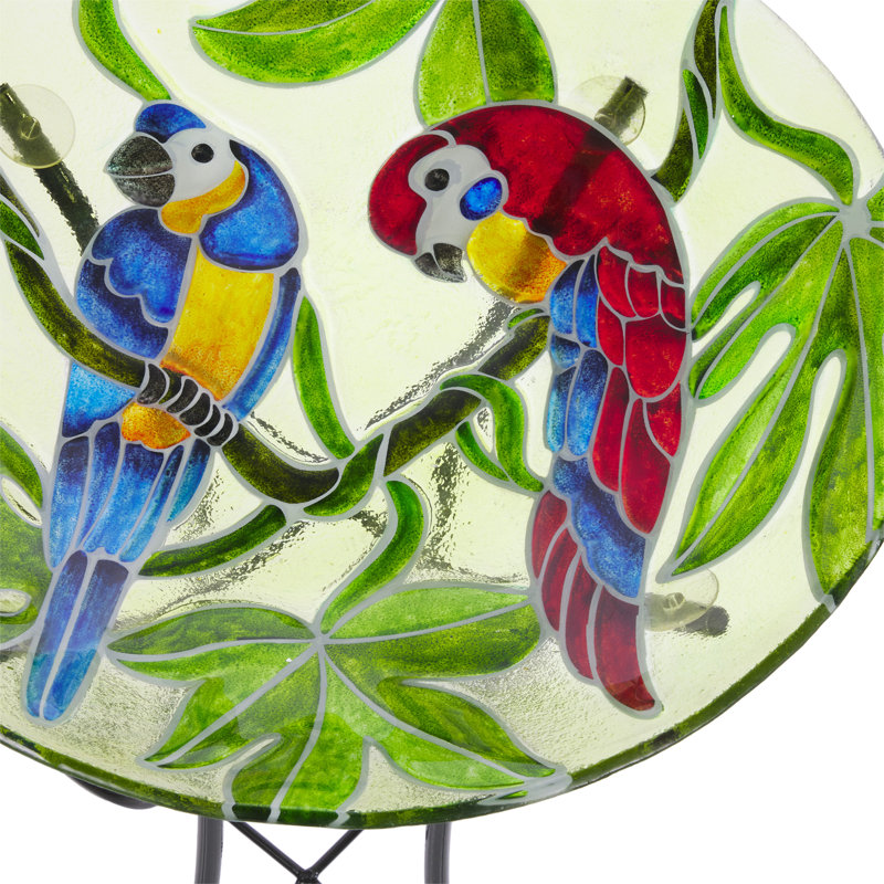 Aliyah-Lilly Glass Birdbath