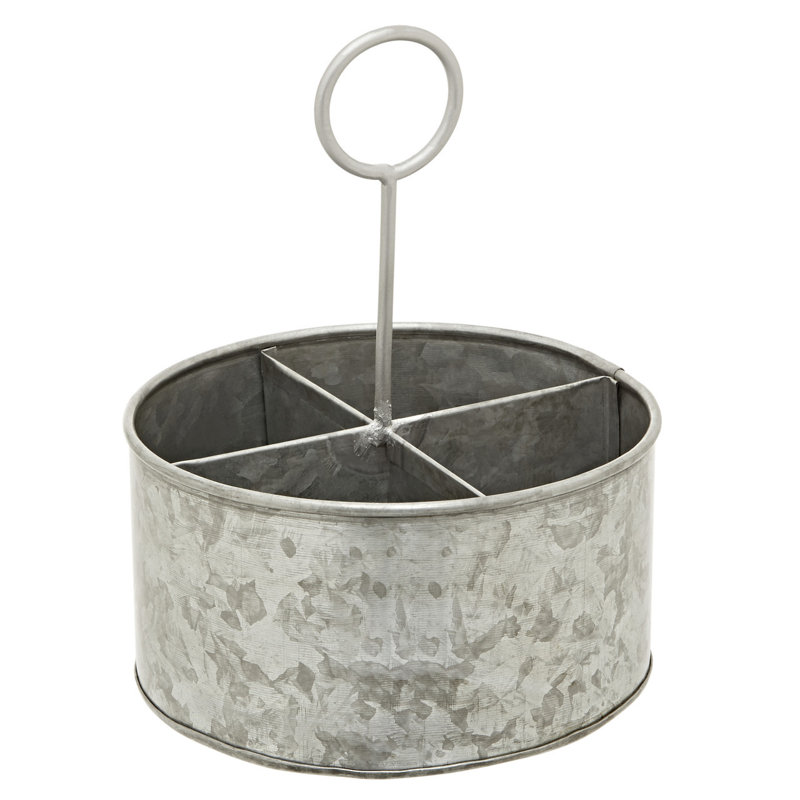 Metal Round Flatware Caddy