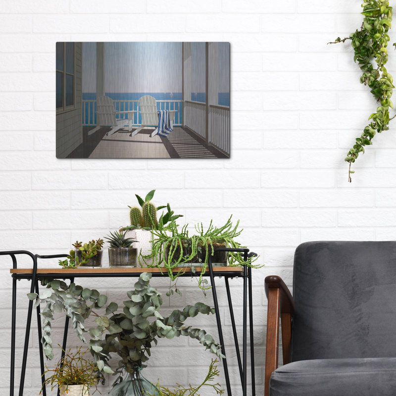 «Lazy Summer Days» par Zhen-Huan Lu, art mural en métal, H 12 po x l 16 po