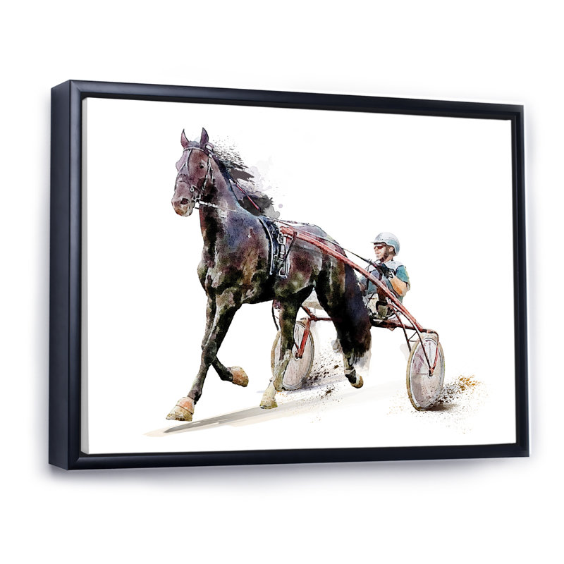 «Horse Race concurrence Derby Trotter III», reproduction d'art sur toile, H 8 po x l 12 po x P 1 po