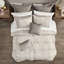 Édredon 12 pièces pour lit très grand, couleur kaki, avec fil doré métallique, taies décoratives assorties-120478919