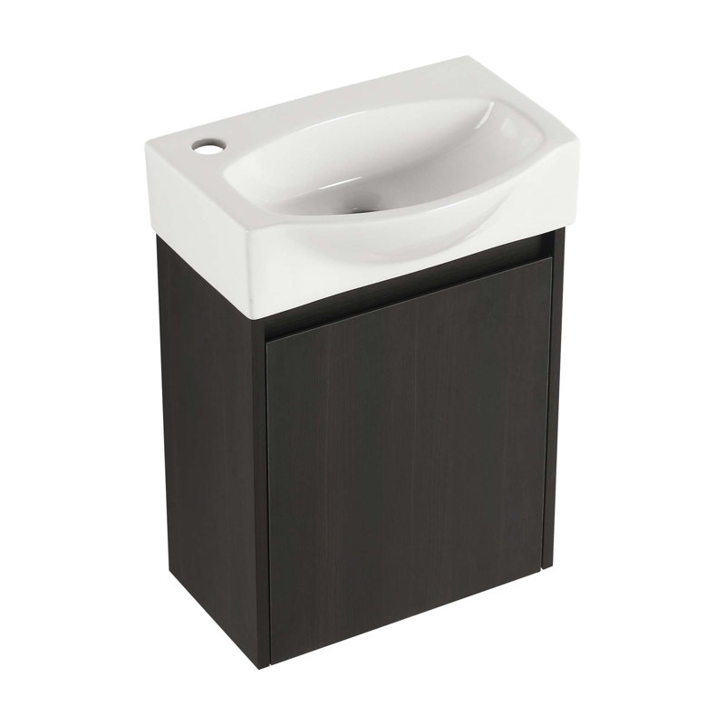 Modern Bathroom Small Vanity With Sink, Black