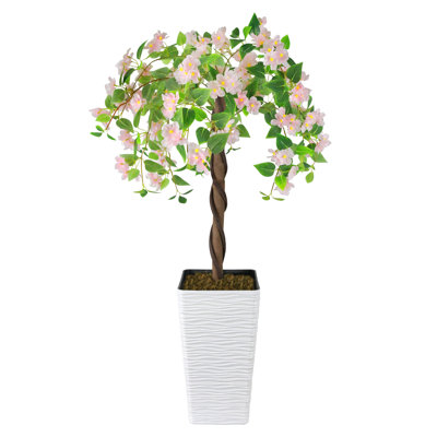 Artificial 4FT Flower Plant Tree with Planter