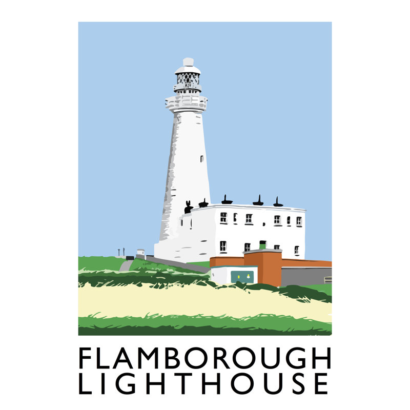 Flamborough Lighthouse by Richard O'Neil - Print, No Frame, 50 cm H x 40 cm W x 1 cm D