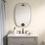 Miroir de salle de bain ovale encadré en métal noir pour salle de bain-1939740052-2096305372