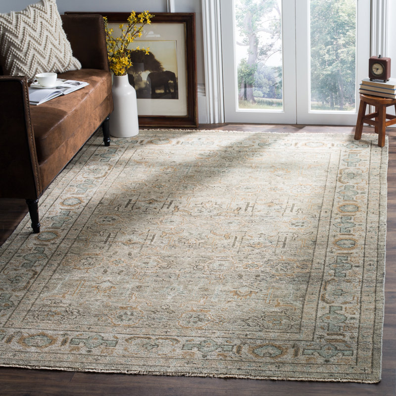 Kline Hand Knotted New Zealand Wool Oriental Rug, Rectangle 9' x 12'