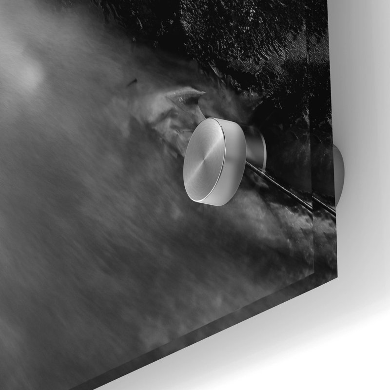 «In The Hollow BW» par Rick Berk, art mural en verre acrylique, H 36 po x l 24 po x P 0,2 po