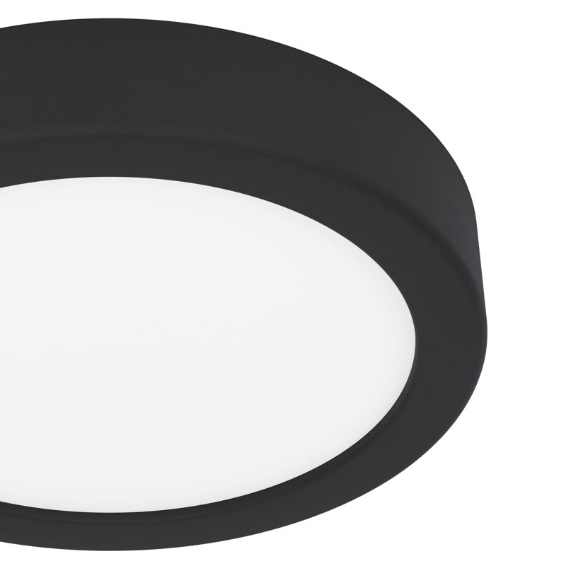 Plastic Flush Mount, Black, Matte Black