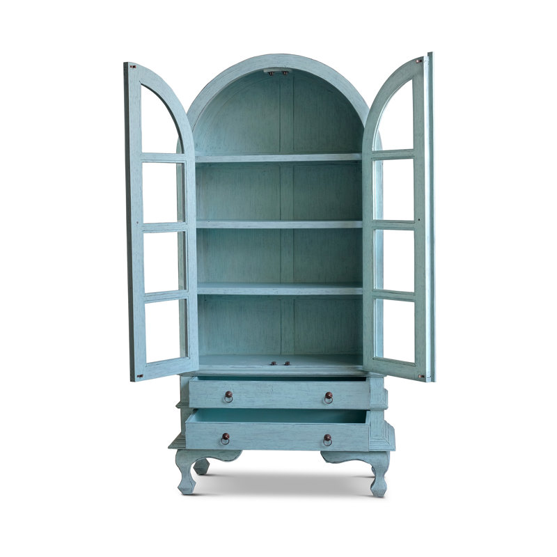 Farreli 39'' Wide Solid Wood Display Stand, Farmhouse Island Blue