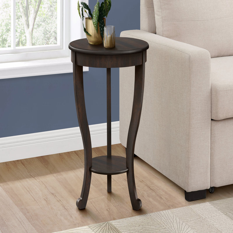 Table d'appoint, 2 niveaux, bout, lampe, table de chevet, ronde, table d'appoint, placage, traditionnel