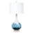 Ombre - 28" Blue Tone Glass Table Lamp - Set of 2 - Blue, White Finish