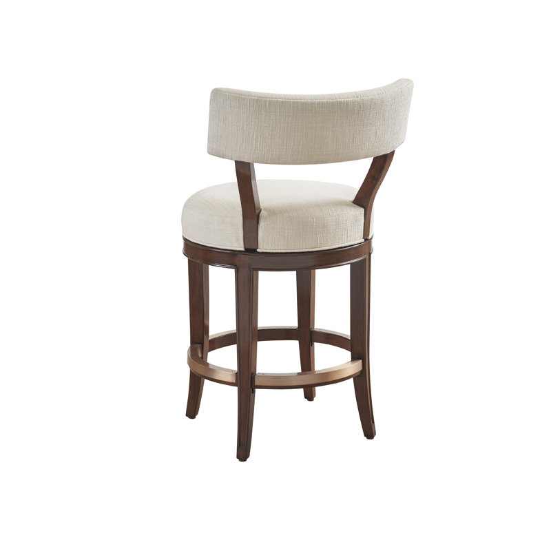 Rendezvous Swivel Upholstered Counter Stool, Counter Stool (24” Seat Height), Beige