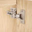 Meuble-lavabo flottant de 18,5 po avec lavabo et porte en résine gauche / droite, armoire en MDF, charnières à fermeture en douceur sans poignée, conception murale peu encombrante.