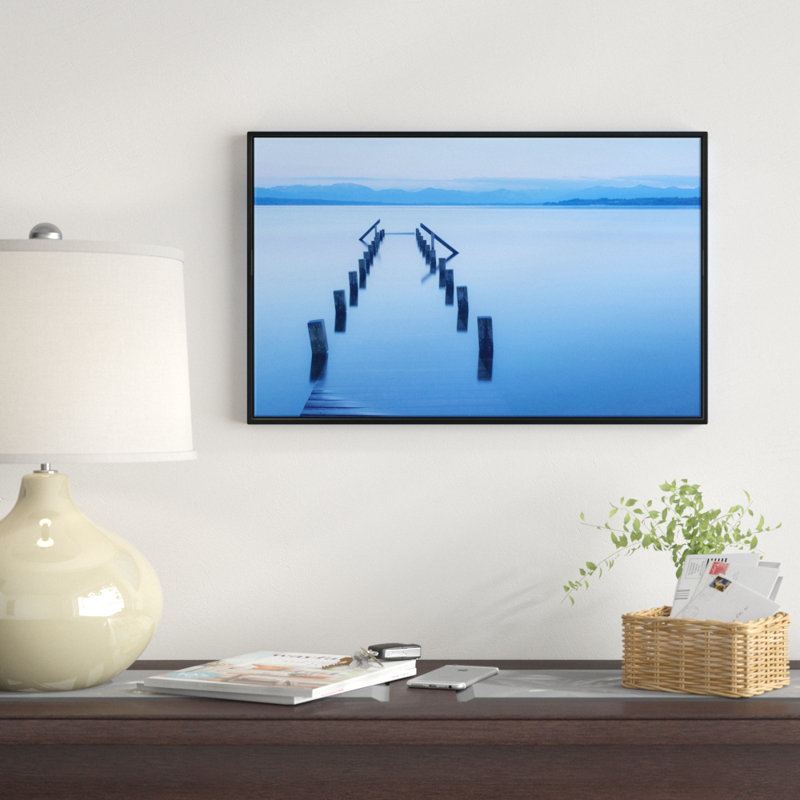 « wood walk », reproduction de photo sur toile tendue encadrée, H 30 po x l 40 po x P 1,5 po