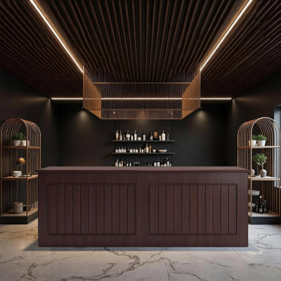Classic Retro Bar Counter – Sophisticated Multi-Use for Bars Lounges Pubs and Commercial Entertainment Areas