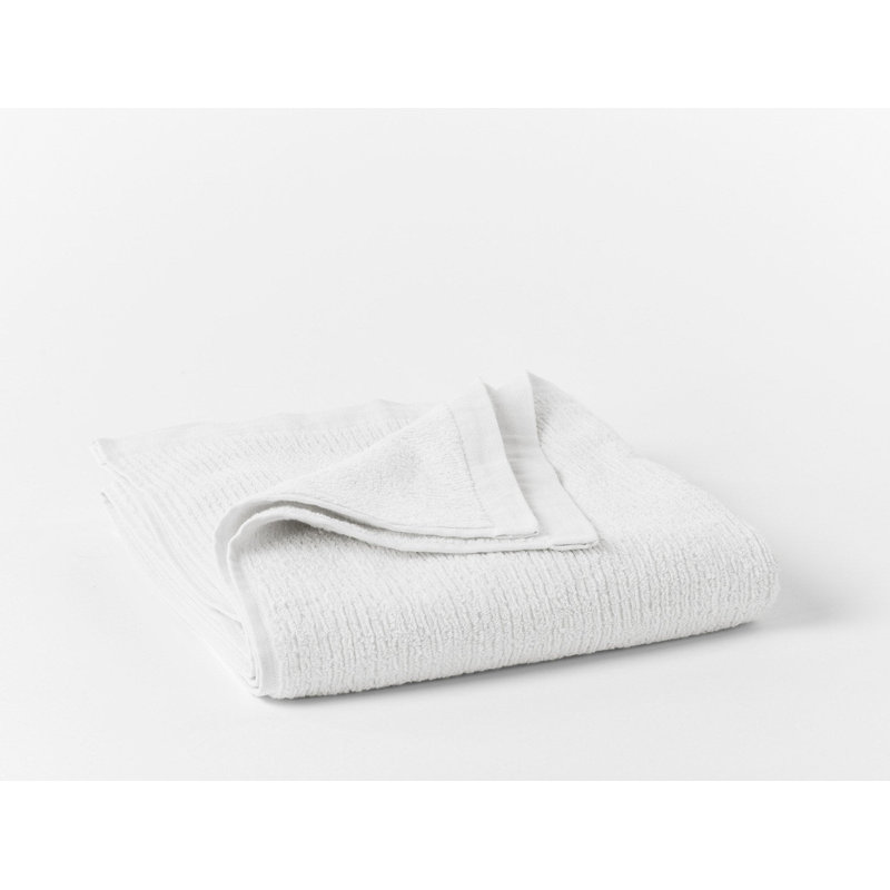Temescal 100% Cotton Plush Ribbed Bath Sheet, Alpine White