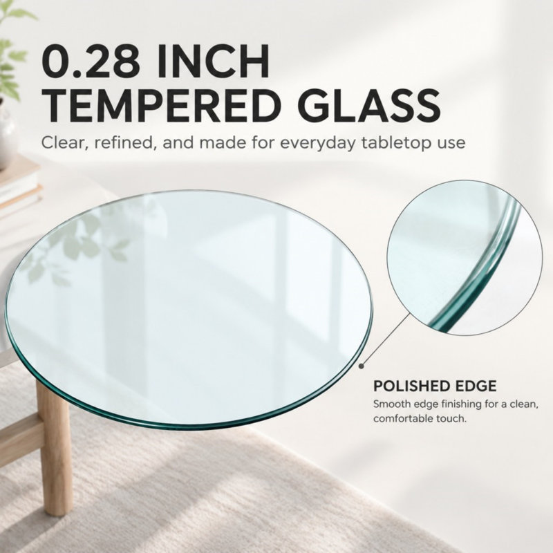 Plateau de table en verre trempé, 39.96