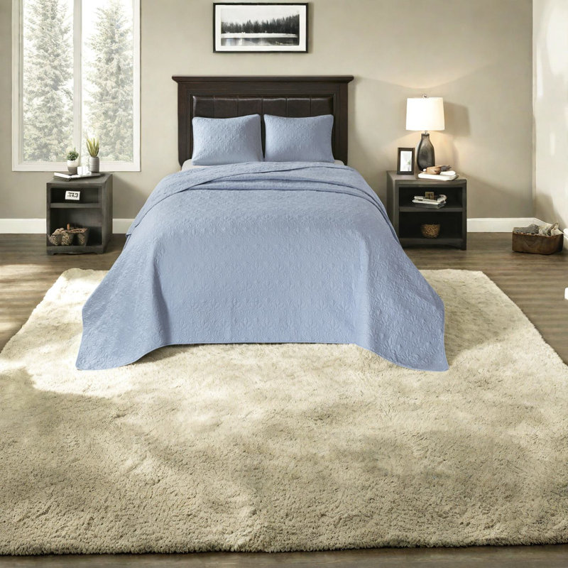 Comfortable Cotton Reversible Bedding Sets, Blue Queen For Home