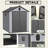 XWT012-1 6*8Ft Resin Plastic Storage Shed For Backyard Garden Big Spire Tool Storage
